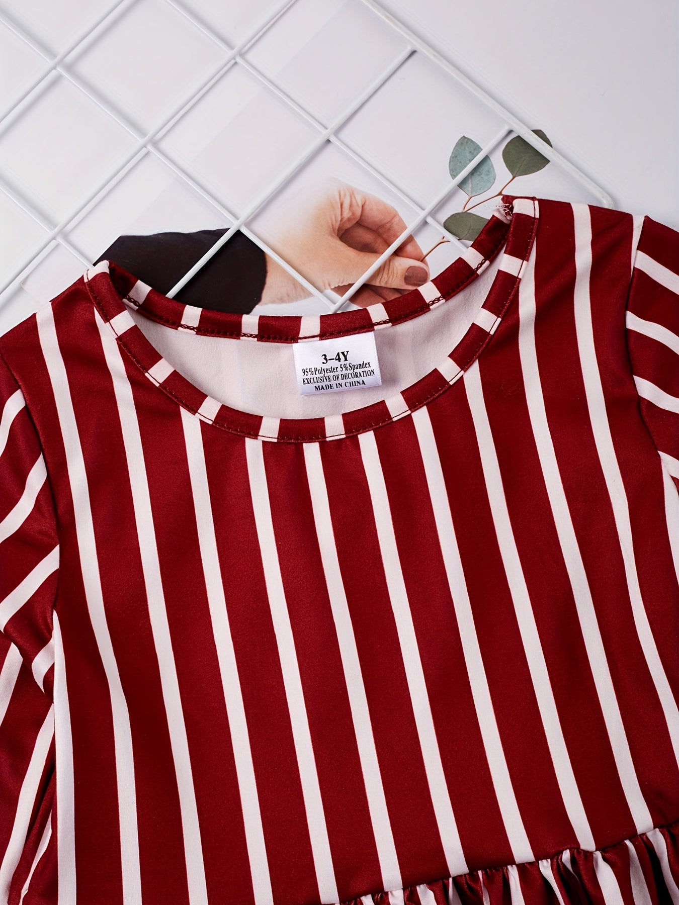 Toddler Girls Striped Princess Dress For Party