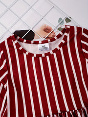 Toddler Girls Striped Princess Dress For Party