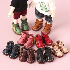 Faux Leather Boots 1 12 Scale BJD Doll Shoes Mixed Colors Non Slip Sole