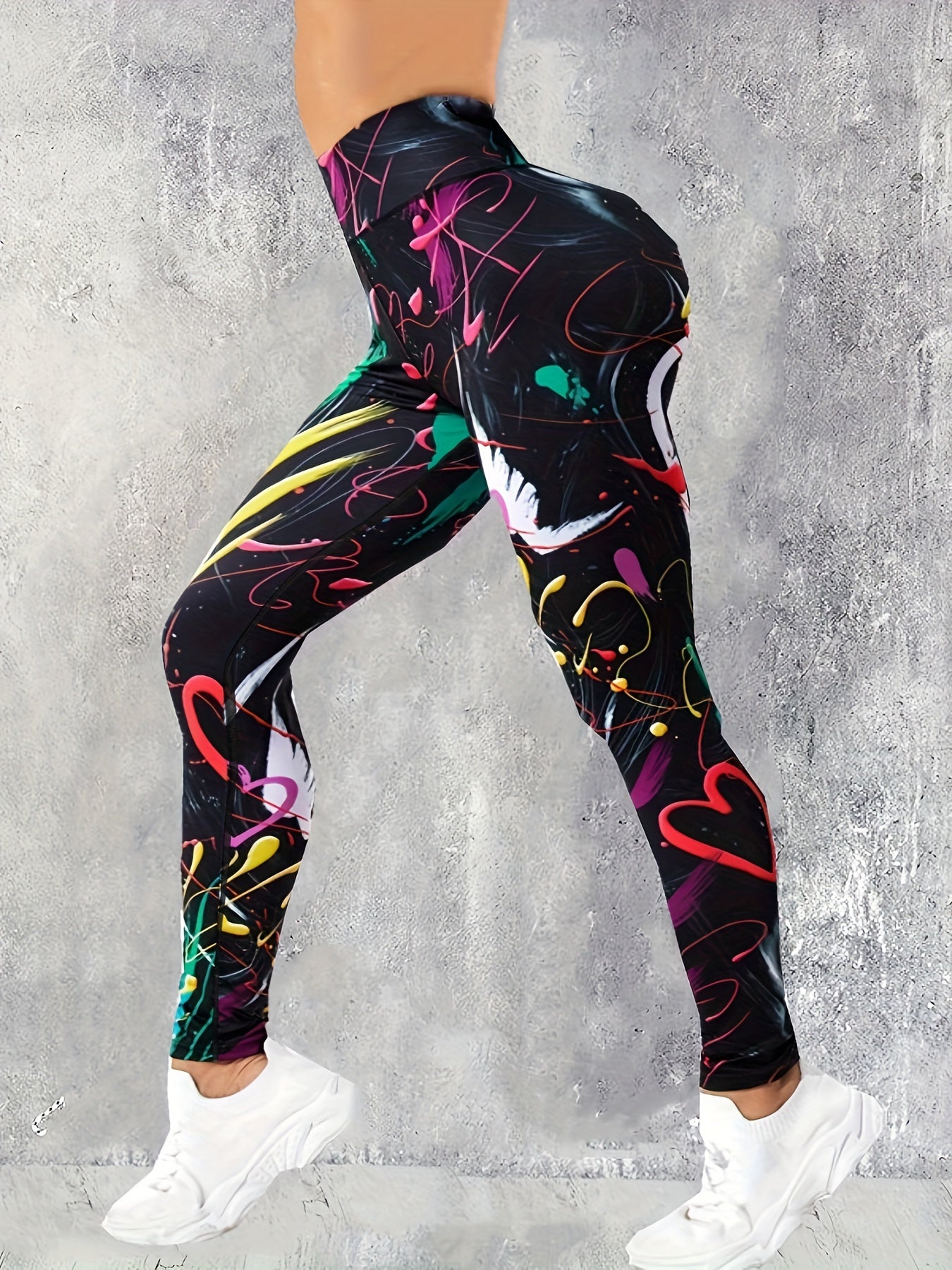 High Waist Printed Yoga Leggings for Women