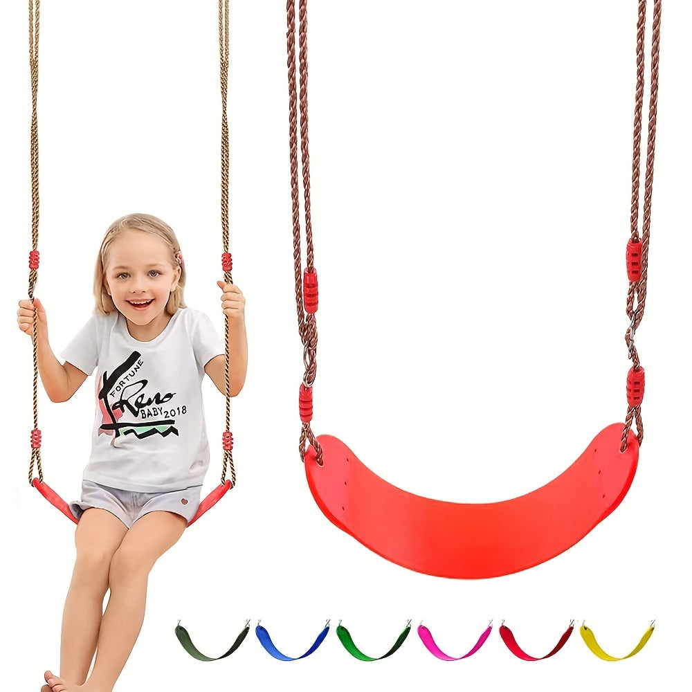 Kids Outdoor Swing Seat with Adjustable Ropes