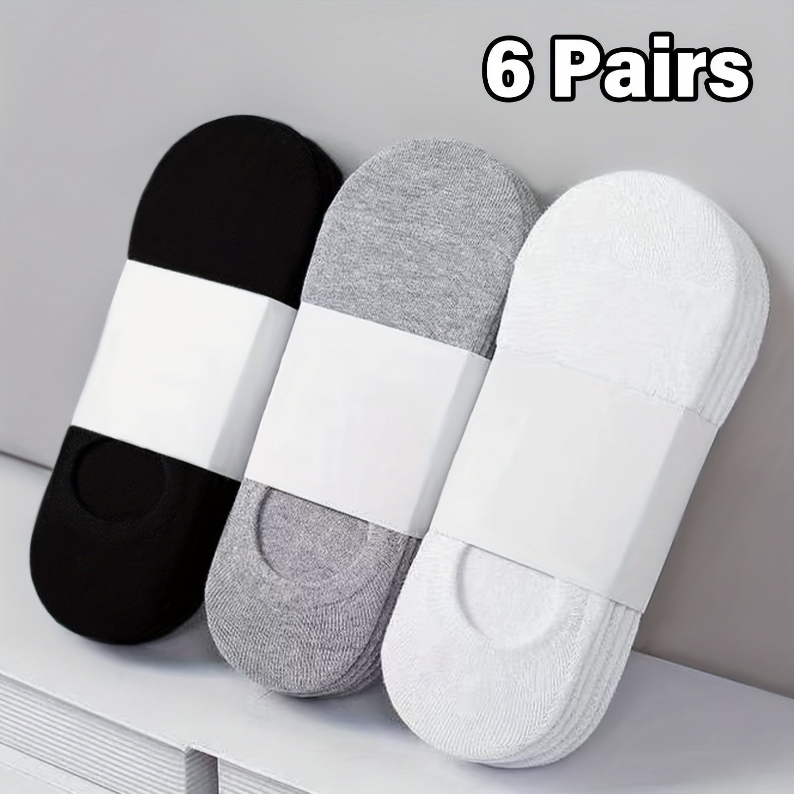 6 Pairs Classic Solid Ankle Socks Women's Stockings & Hosiery