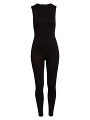 Sleeveless Mock Neck Jumpsuit for Women