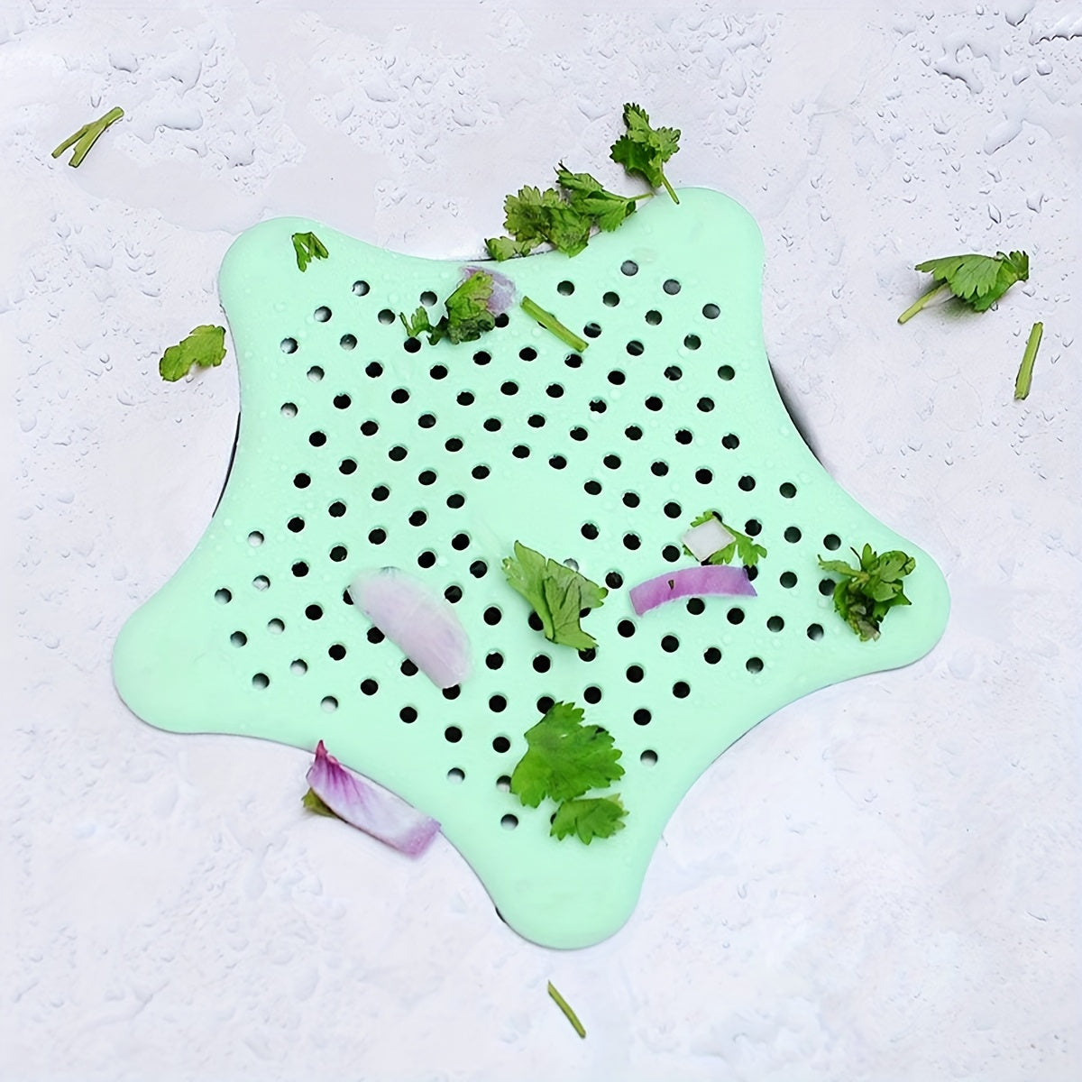 5 11inch Star TPR Floor Drain Cover Kitchen Bath Shower Sink Strainer Hair Filte