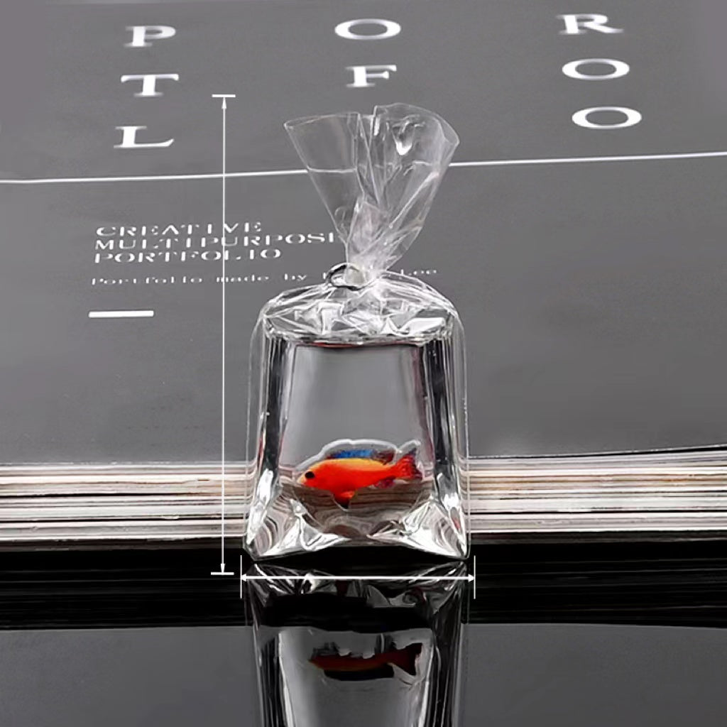 Water Bag Fish Keychain Cartoon Ocean DIY Accessories Bag Key Chain