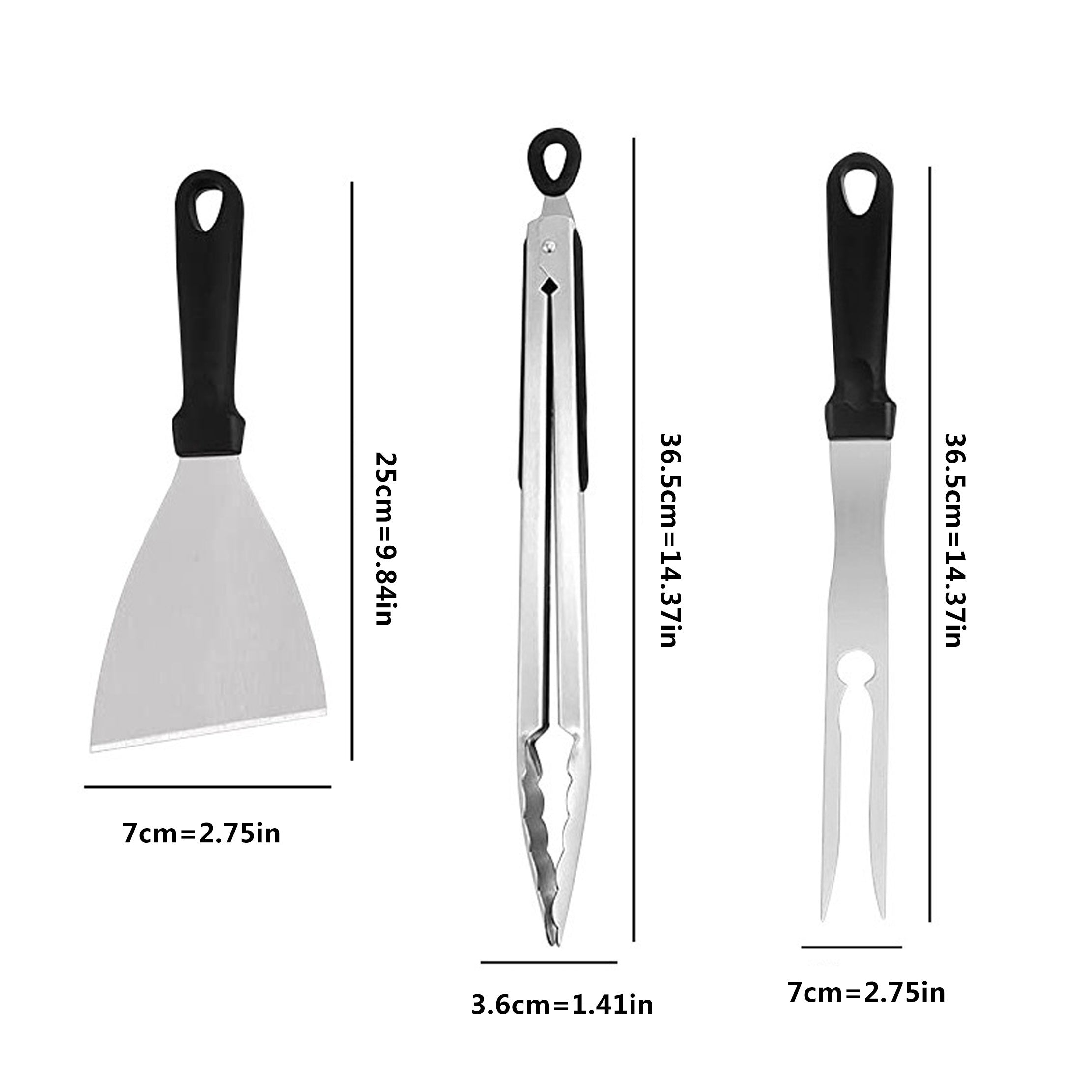 BBQ Grill Tool Set BBQ Accessories Camping Skewers Tongs Brush Forks