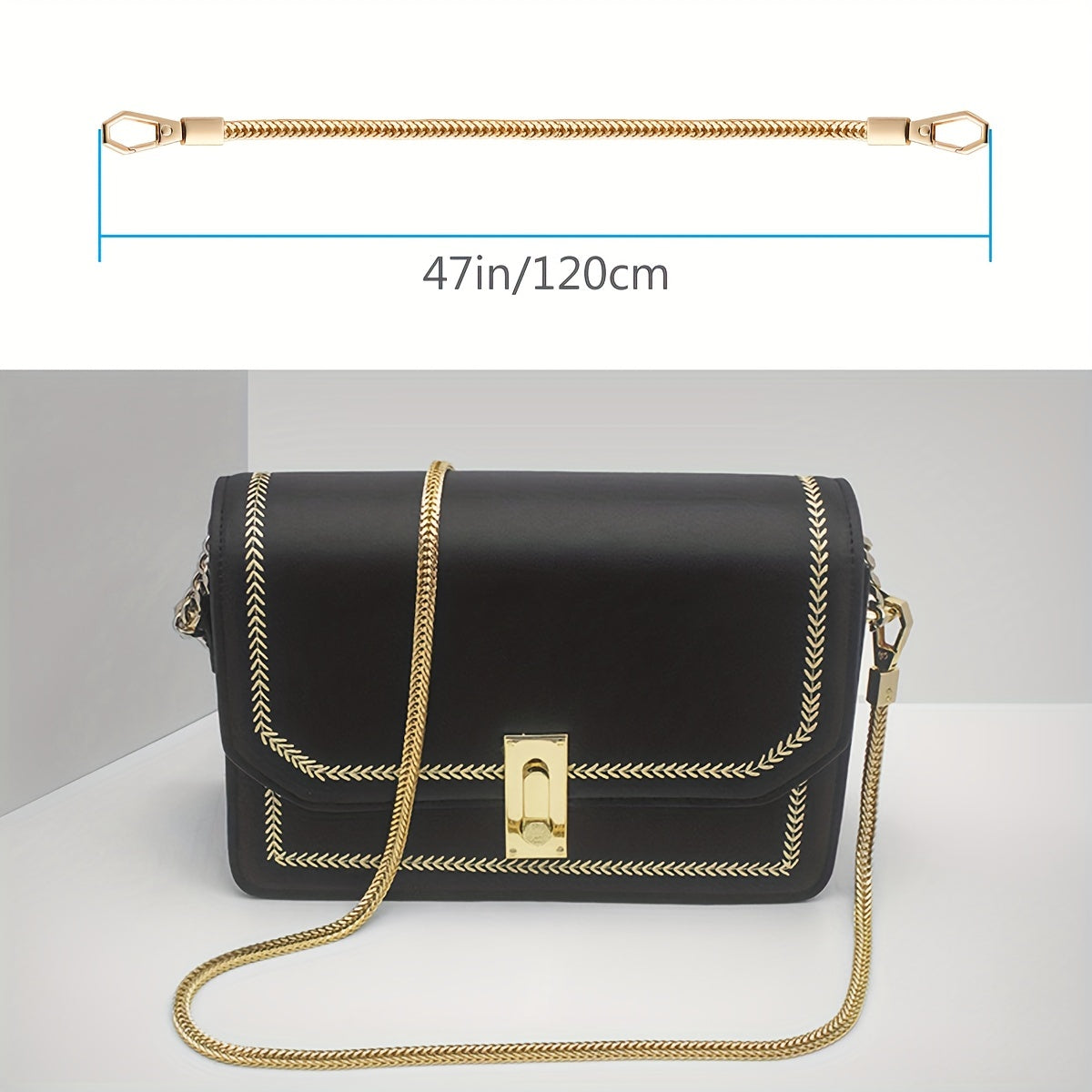 Metal Chain Strap for Bag Durable Reusable Shoulder Replacement Lightweight