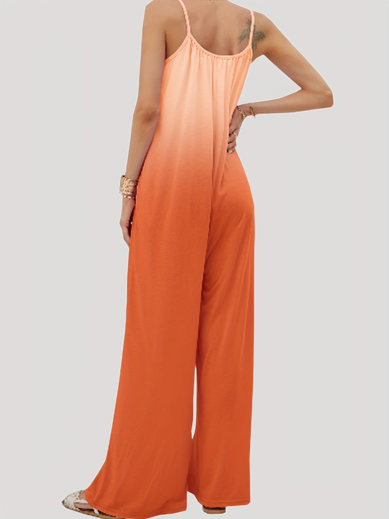 Ombre Print Wide Leg Jumpsuit