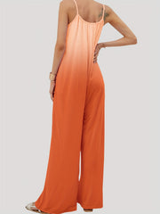Ombre Print Wide Leg Jumpsuit