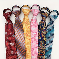 Spot Business Wedding Zipper Necktie Easy Pull Necktie