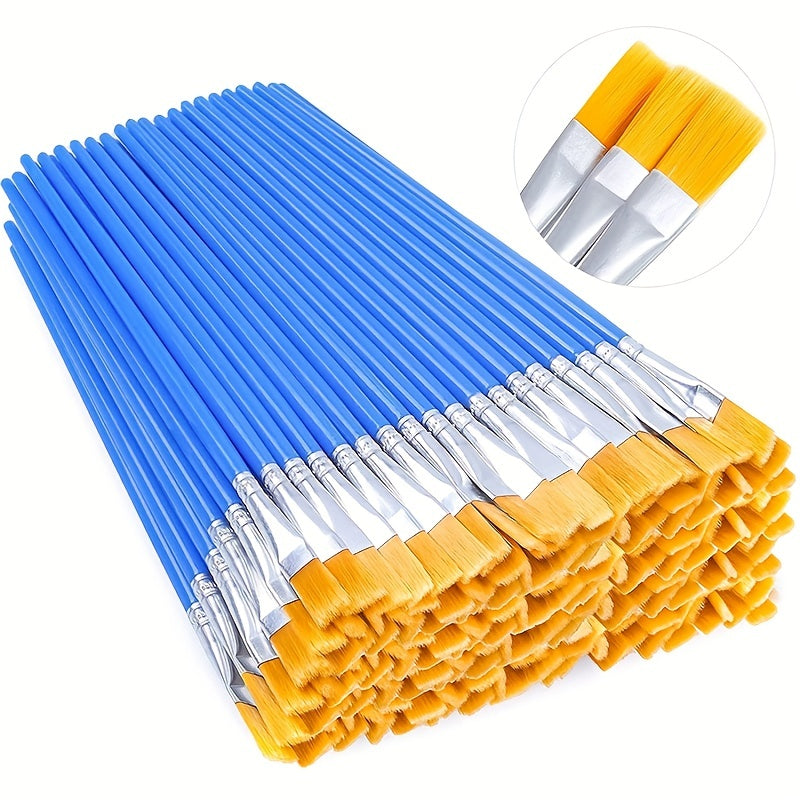 30pcs Detail Flat Paint Brush for Drawing Watercolor Brushes