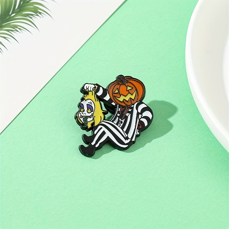 Halloween Pumpkin Metal Pin for Girls