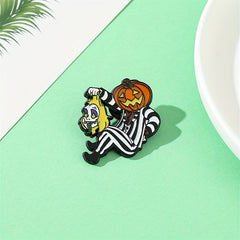 Halloween Pumpkin Metal Pin for Girls