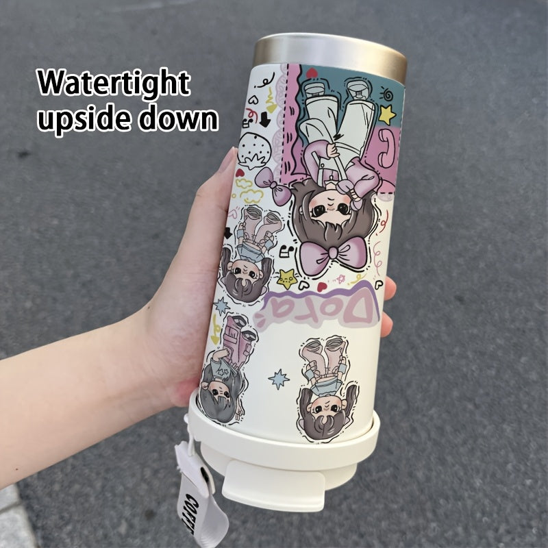 530ML Personalized Girl Coffee Cup Dual Drink Insulated Cup