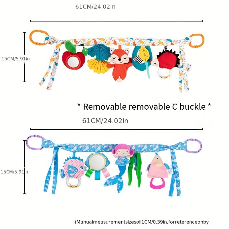 Adorable Plush Stroller Pendant for Newborns