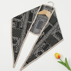 Vintage Plaid Print Triangle Scarf Women's Shawl Headwrap Neck Scarf