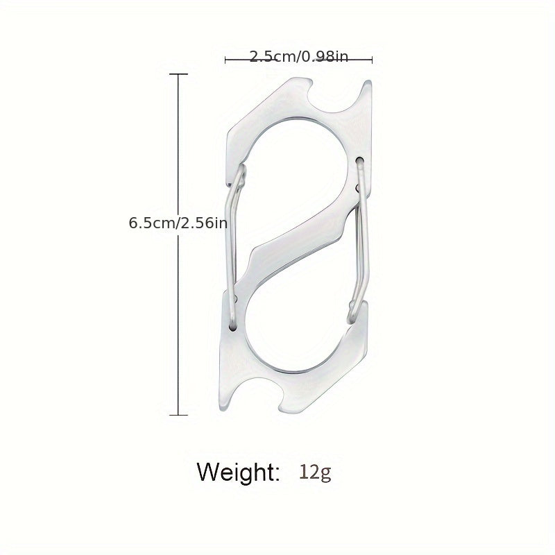 S-type Carabiner Bottle Opener Key Chain Hook for Outdoor Camping