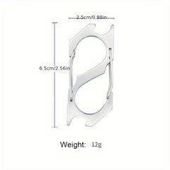 S-type Carabiner Bottle Opener Key Chain Hook for Outdoor Camping