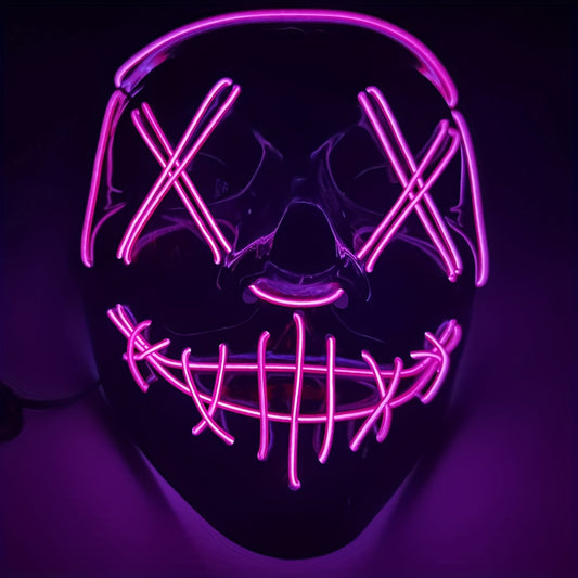 Men's LED Mask Glows In Dark for Parties