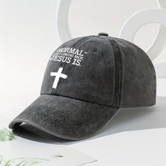 Men's Denim Baseball Cap Retro Wide Brim Sunscreen Washed