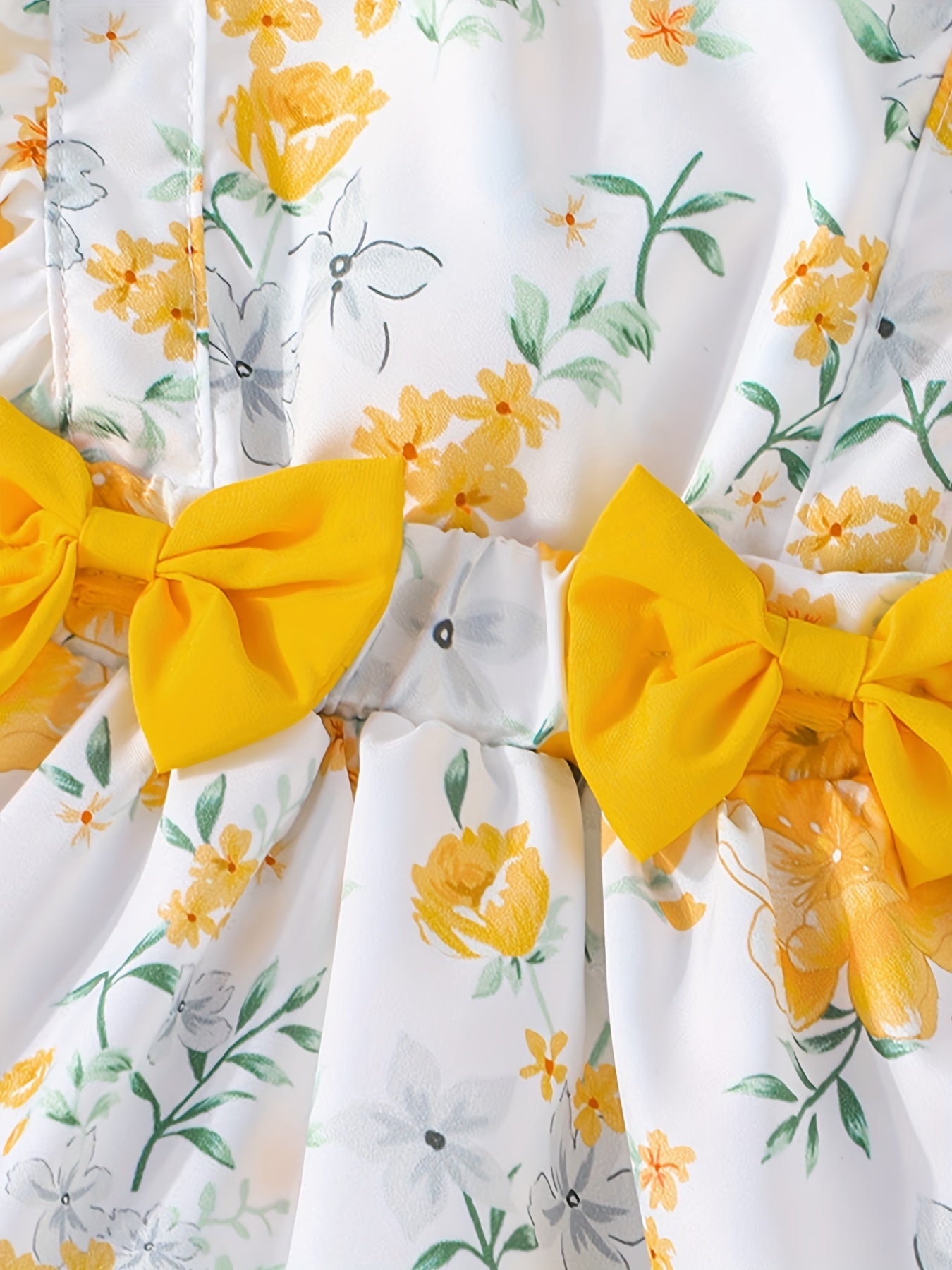 2pcs Baby Girls Floral Dress & Headband Set Clothes
