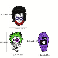 Purple Eyering Doll Girl Brooch for Clothes and Bags