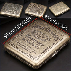 Retro Portable Stainless Steel Double-sided Flip Cover Cigarette Box
