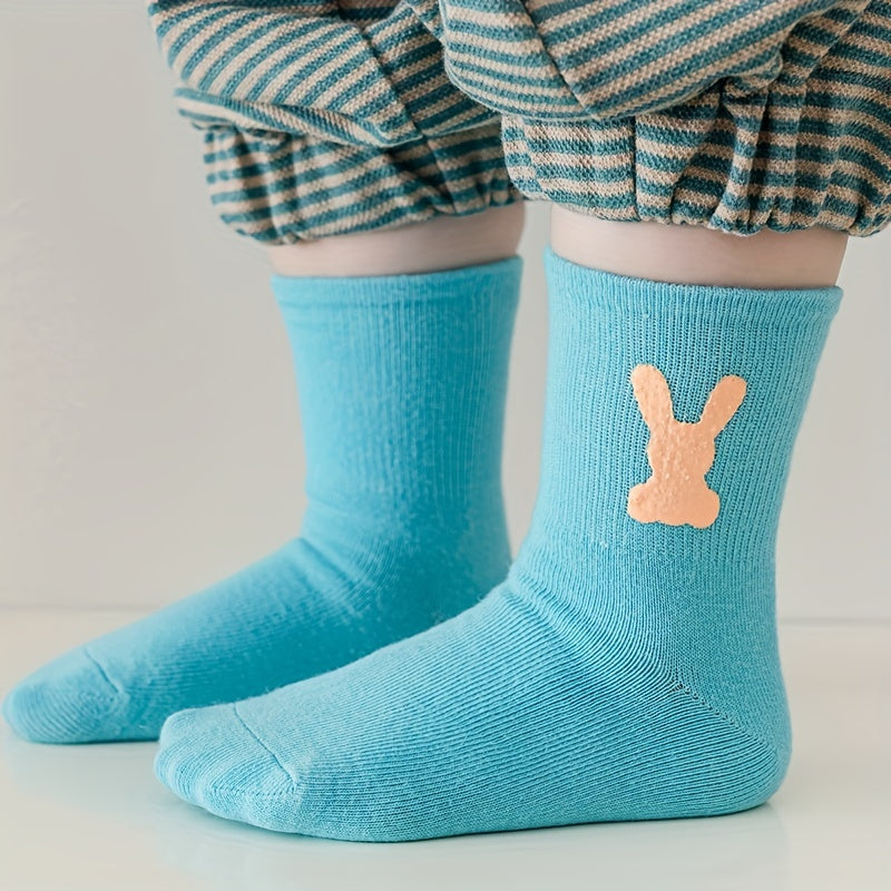 5 Pairs Girls Kids Sports Socks for Autumn Winter