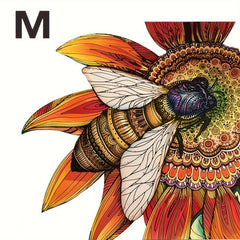 Sunflower & Bee Wooden Puzzle - Handcrafted Unique Irregular Animal Shape