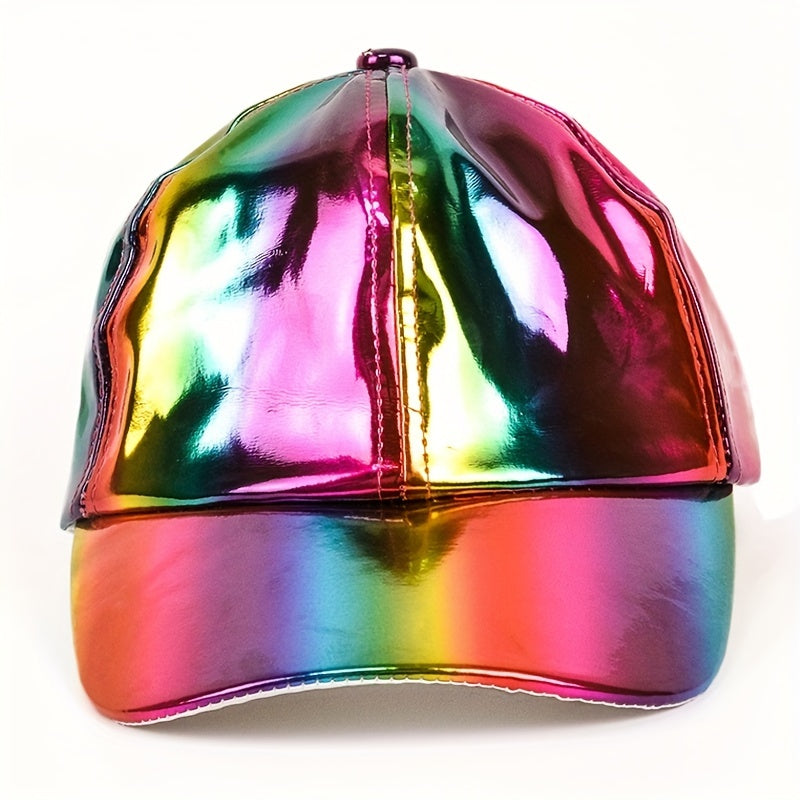 Laser Rainbow Baseball Cap Hip Hop Sun Hat - LGBT Pride