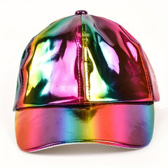 Laser Rainbow Baseball Cap Hip Hop Sun Hat - LGBT Pride