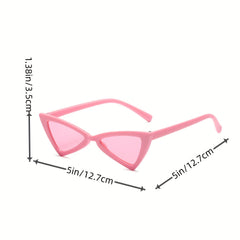 Y2K Triangle Frame Sunglasses Sun Protection for Girls