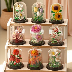 ABS Flower Arrangement Toy Lily & Pink Flower Festive Gift Idea