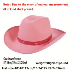 Y2K Belt Decor Jazz Fedora Cap Trilby Hat Wide Brim Sun Hats