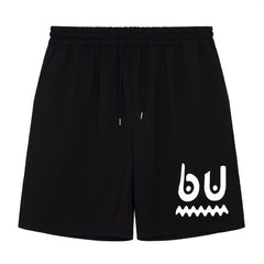 Men's Doodle Graphic Athletic Shorts For Summer