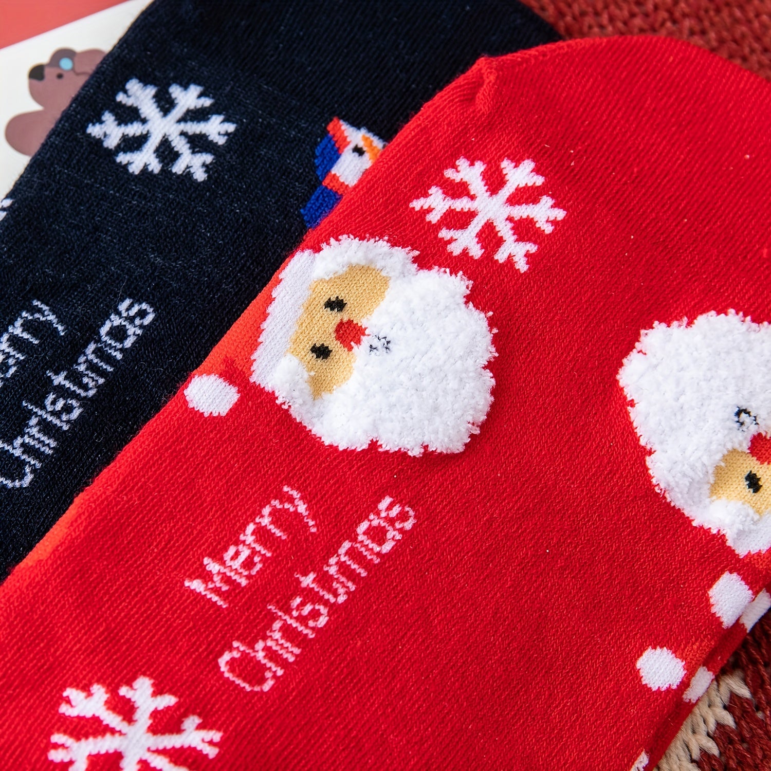 4 Pairs Christmas Print Socks Warm & Mid Tube Women's Stockings
