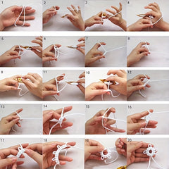 DIY Woven Thread Large Plastic Hook Flower Lace Tool