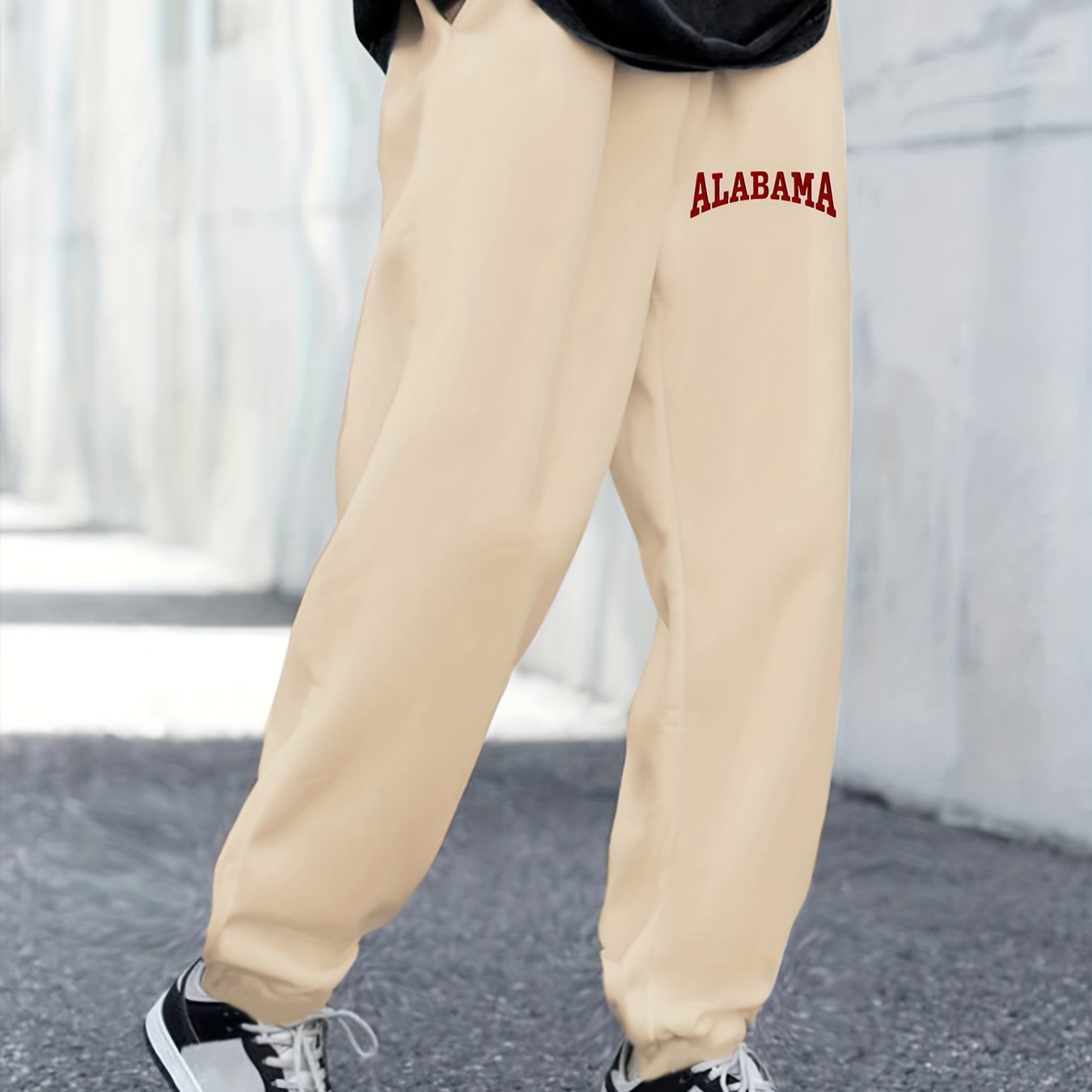 Men s ALABAMA Pattern Printed Sweatpants with Pockets Drawstring