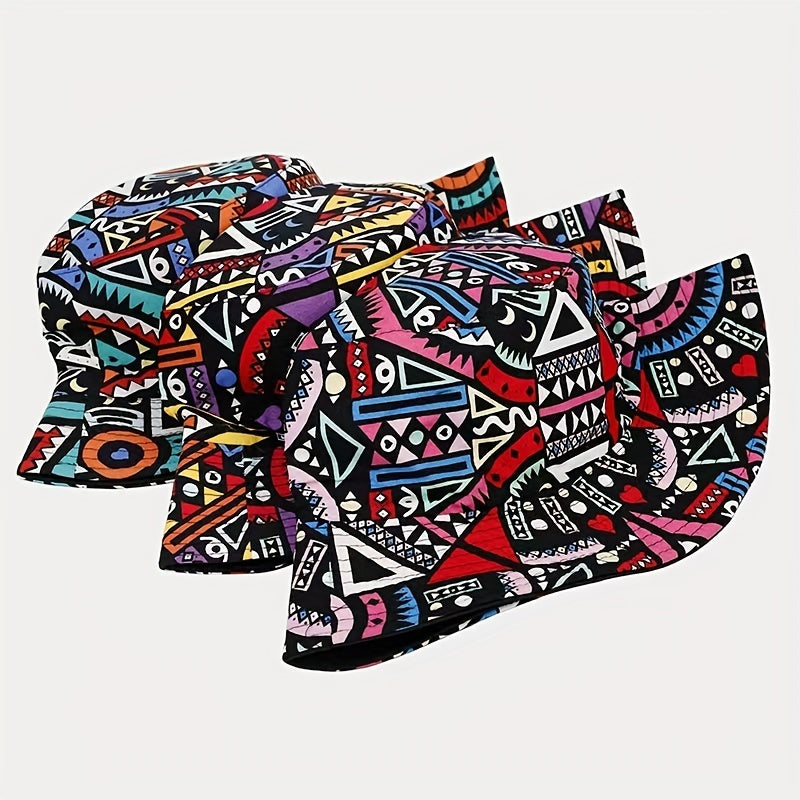 Boho Double-sided Fisherman Hat for Vacation