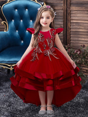 Kids Trailing Princess Dress Halloween Christmas Dress
