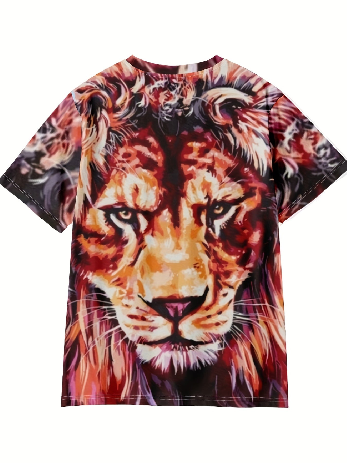 Boy's Lion Graphic T shirt Casual Breathable Tee For Summer