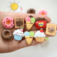 Animal Ear Hair Accessories Cake Ice Cream Keychain