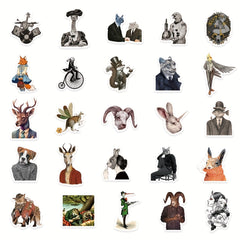 Set of 50 Dark Art Animal Stickers - Perfect for Phone, Laptop & More