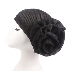 Sparkling Large Flower Women Cancer Chemo Hat Turban Head Covering