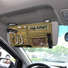 Tactical Car Sun Visor Organizer Glasses Tickets Document Phone