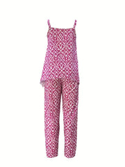 Square Neck Cami Top & Pants Two Piece Set