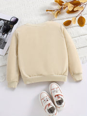 MAMA BOY Letter Print Boys Casual Pullover Sweatshirt