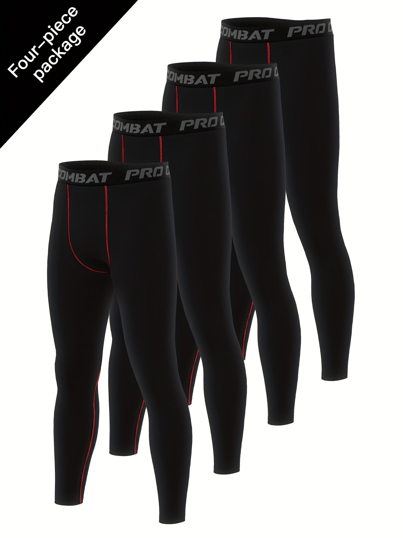 Men's Solid Leggings Active Quick Drying Sports Compression Pants