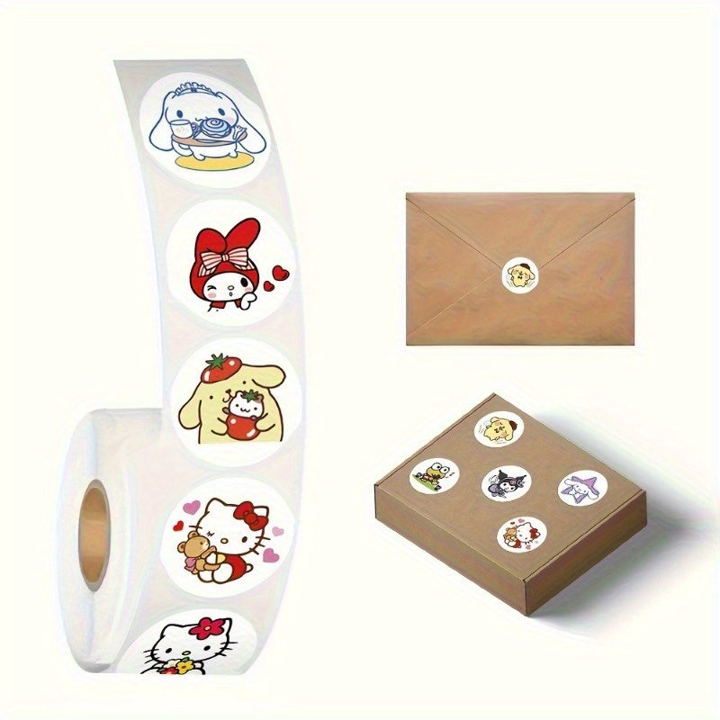 500pcs Sanlihong Round Cartoon Stickers for Luggage Guitars Water Bottles