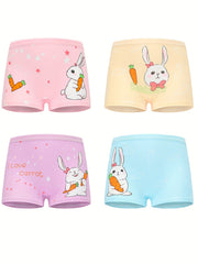 Girl's Princess Cartoon Graphic Shorts Knick Boxer Briefs Set